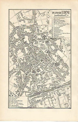 LAMINA ESPASA 12095: Plano de Udine Italia