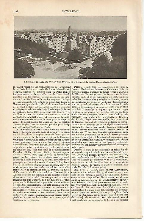 LAMINA ESPASA 12146: Fundacion Deutsch de la Meurthe en Paris