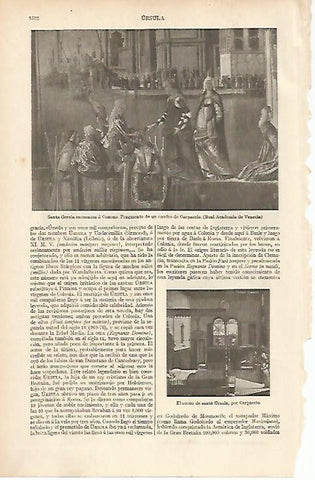 LAMINA ESPASA 12203: Santa Ursula encuentra a Conono por Carpaccio