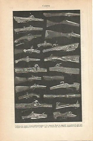 LAMINA ESPASA 14350: Culatas de varias armas