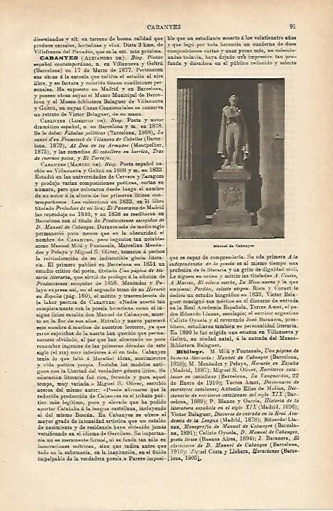 LAMINA ESPASA 14587: Manuel de Cabanyes