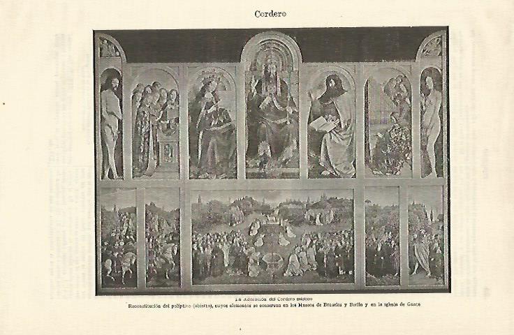 LAMINA ESPASA 14939: La Adoracion del Cordero Mistico