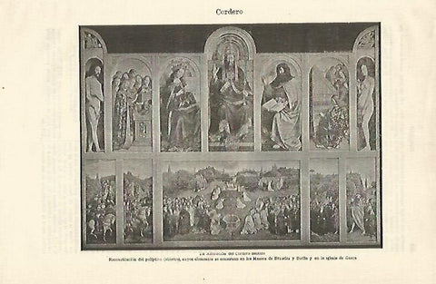 LAMINA ESPASA 14939: La Adoracion del Cordero Mistico
