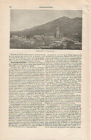LAMINA ESPASA 16236: Vista de Esparraguera Barcelona