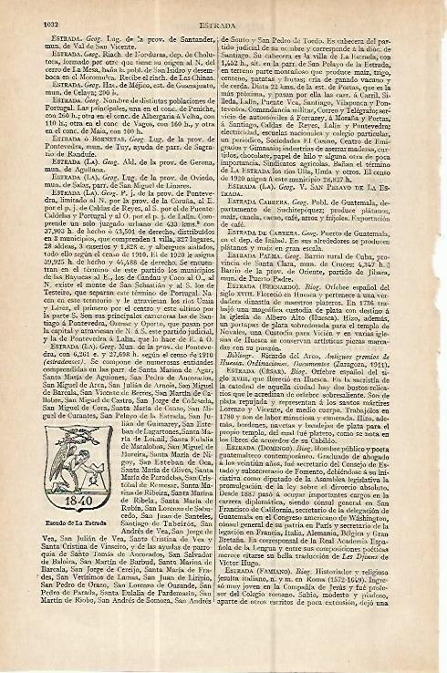 LAMINA ESPASA 16384: Esciudo de La Estrada Pontevedra