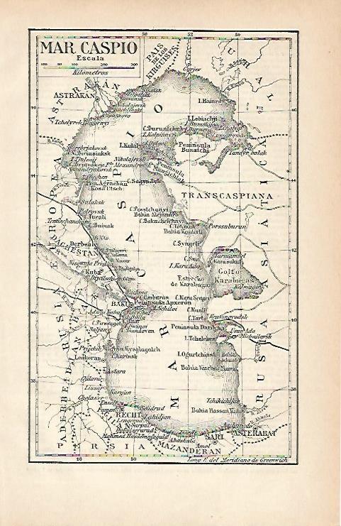 LAMINA ESPASA 3059: Mapa del Mar Caspio