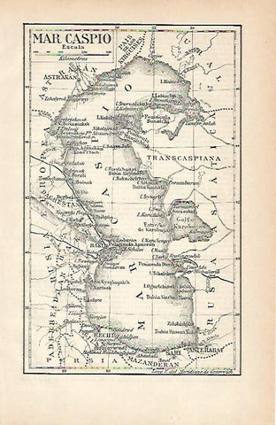 LAMINA ESPASA 3059: Mapa del Mar Caspio