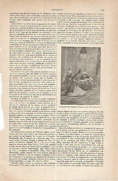 LAMINA ESPASA 17502: Juramento de venganza dibujo de Caton Woodville