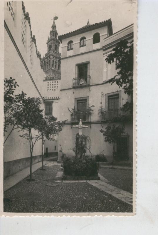 Postal B/N 0470 : Plaza de Santa Maria de Sevilla