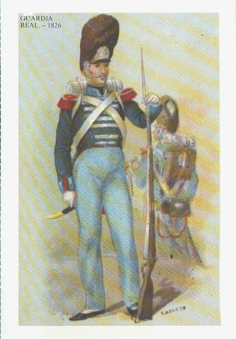 Postal 014562: Uniformes militares siglos XIX-XX: Guardia Real 1826