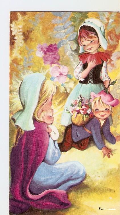 Postal 022438 : Dibujo. Crias