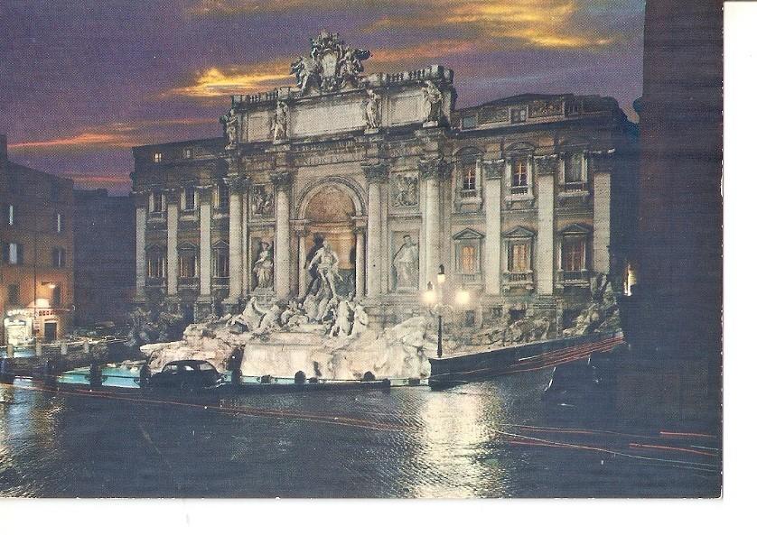Postal 032692 : Roma. The Fountain of Trevi - nightly