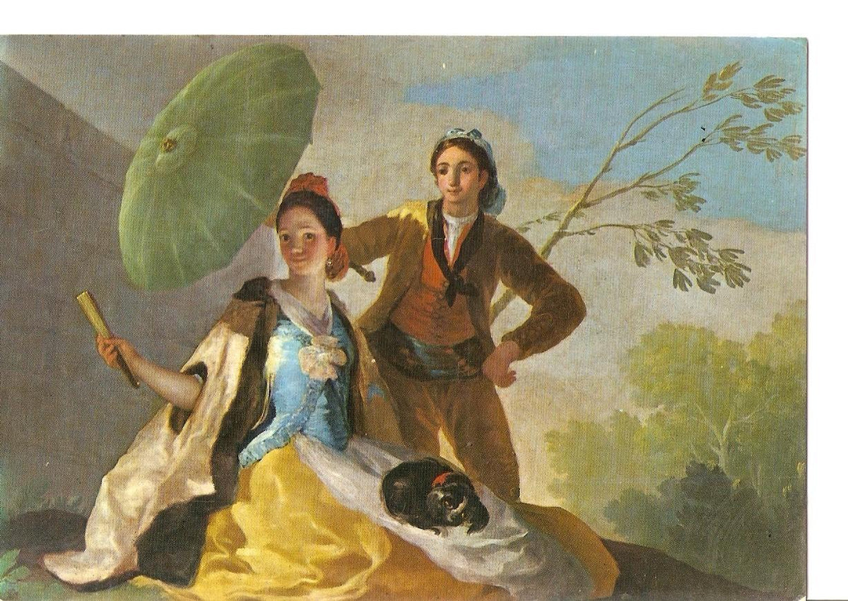 Postal 037508 : El parasol de Francisco Goya y Lucientes. Lienzo