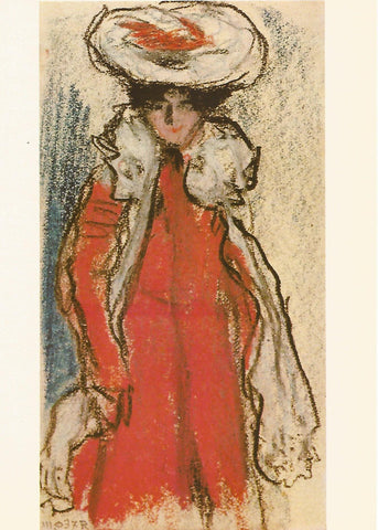 Lamina 058: Picasso. Dama de frente con sombrero de gasa arrugada