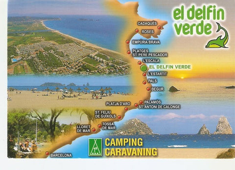 Postal 044158 : El delfin verde camping caravaning