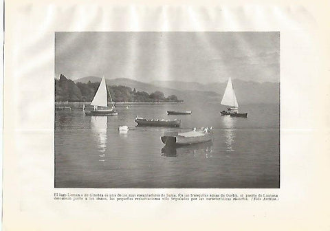 LAMINA GEOGRAFIA 0278: El lago Leman Suiza