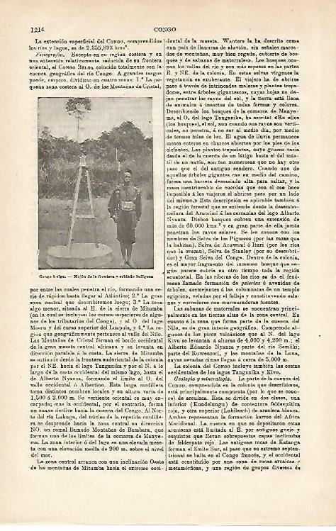 LAMINA ESPASA 14490: Mojon de la frontera en Congo
