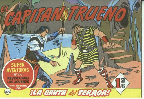 El Capitan trueno facsimil numero 220: La gruta del terror