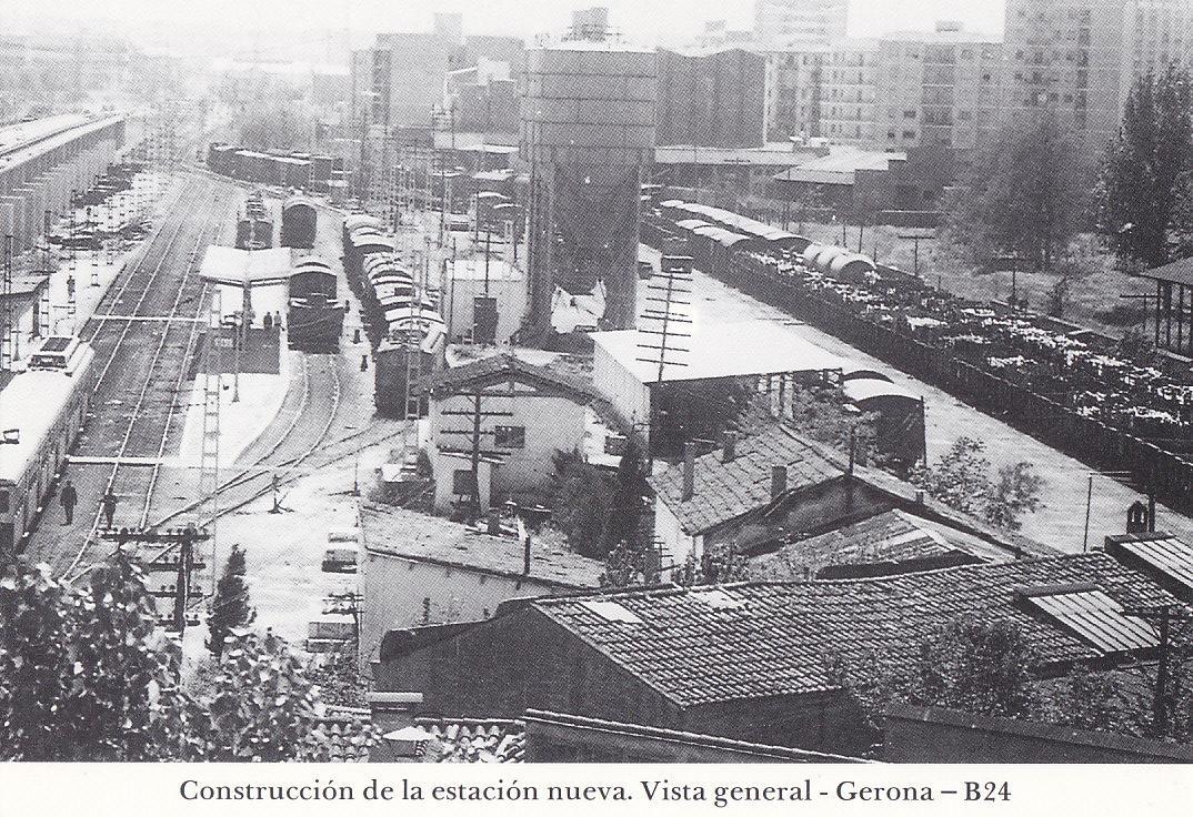 Postal 62258 : Construccion de la estacion nueva. Vista general - Gerona