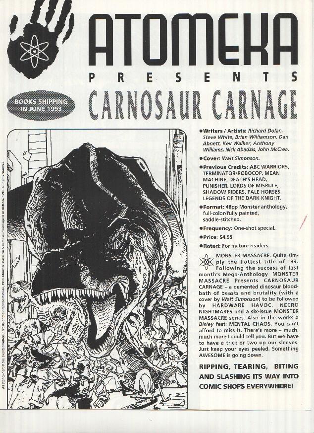 ATOMEKA - June 1993: Carnosaur Carnage (New Releases from Atomeka Comics