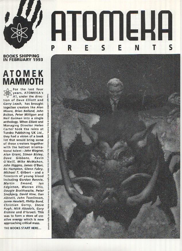 ATOMEKA - February 1993: ATOMEK MAMOOTH (New Releases from Atomeka Comics