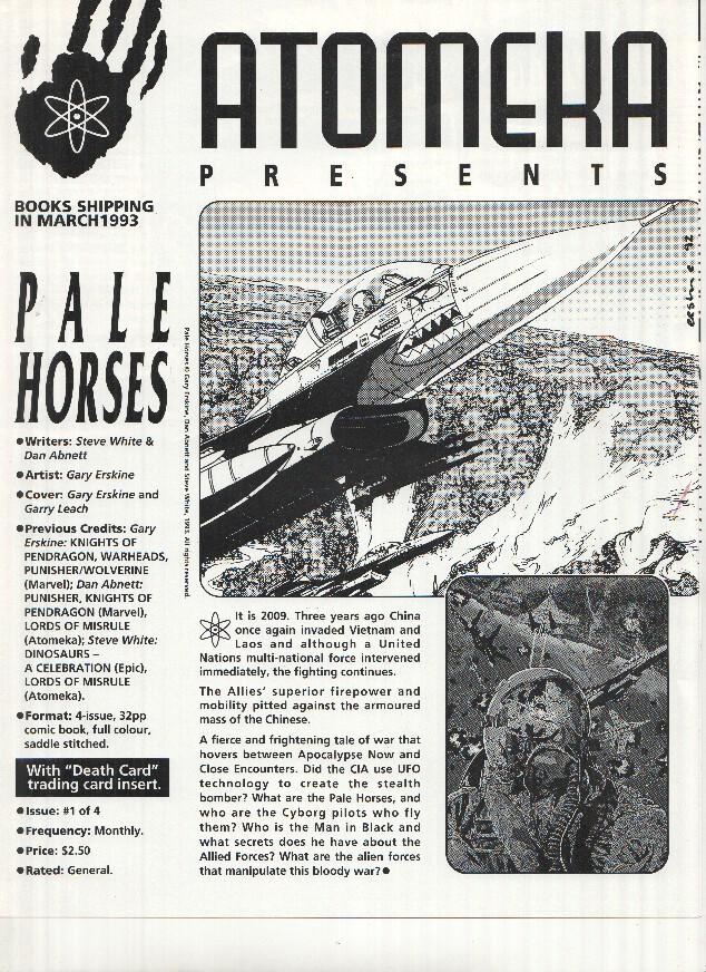 ATOMEKA - March 1993: PALE HORSES (New Releases from Atomeka Comics