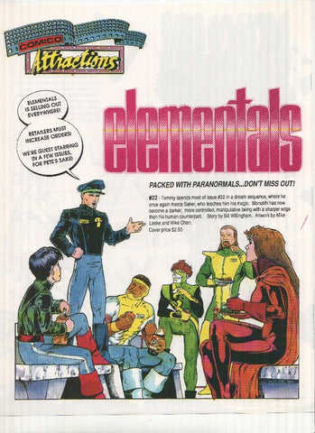 Lamina Publicitaria: COMICO ATRACCTIONS: ELEMENTALS, Numero 22 