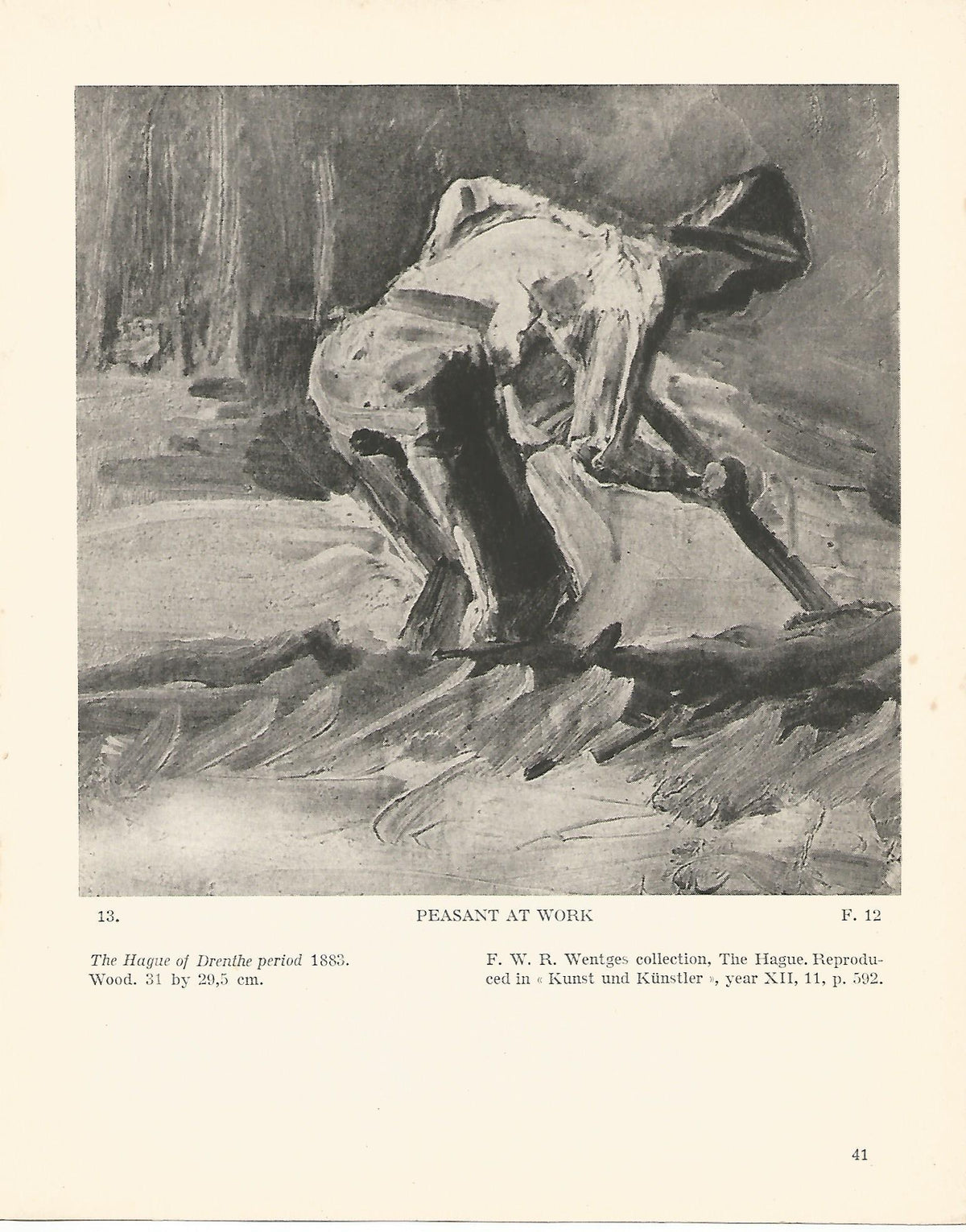 LAMINA 1200: VAN GOGH. Peasant at Work
