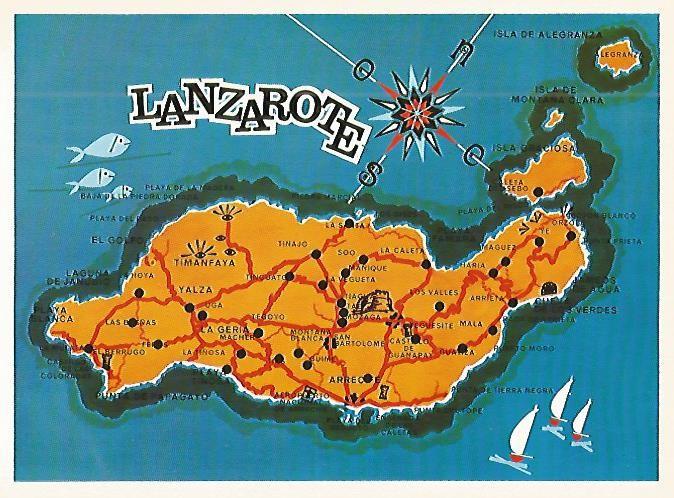 LAMINA 1690: Mapa de Lanzarote