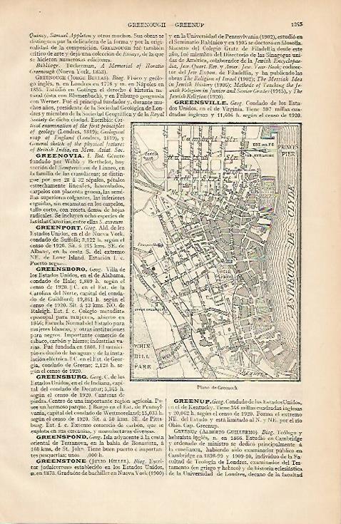 LAMINA ESPASA 2200: Plano de Greenock Escocia