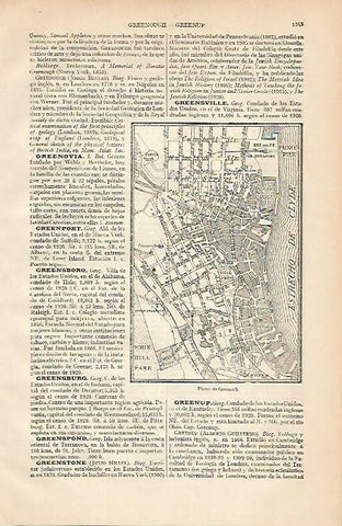 LAMINA ESPASA 2200: Plano de Greenock Escocia