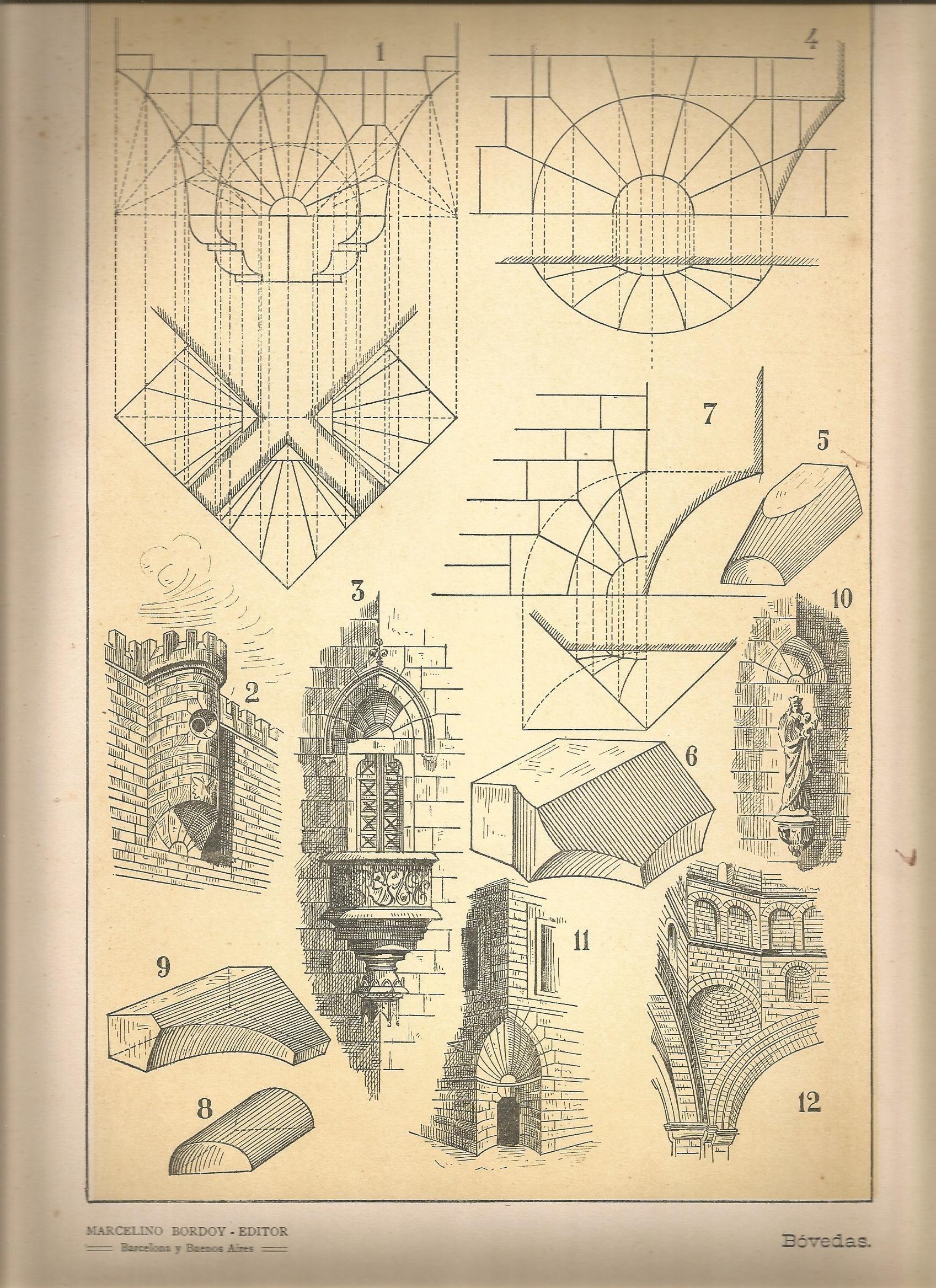 Lamina 071: Tratado de arquitectura de Sugrañes - Bovedas