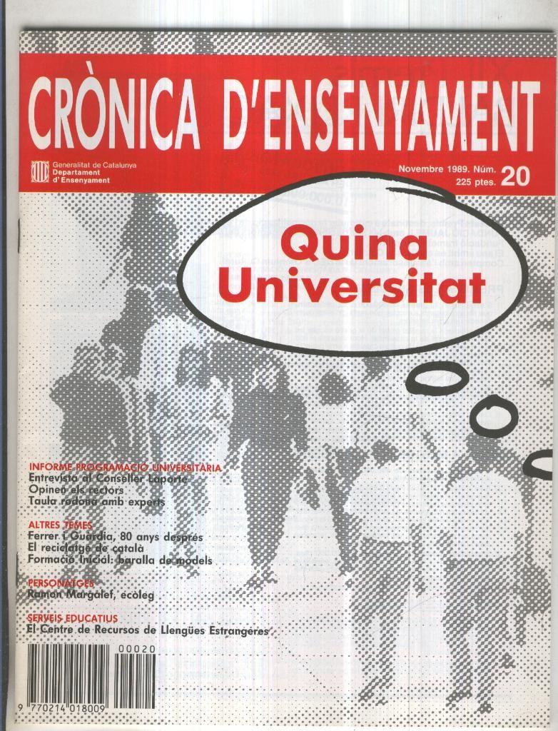 CRONICA ENSENYAMENT Numero 20