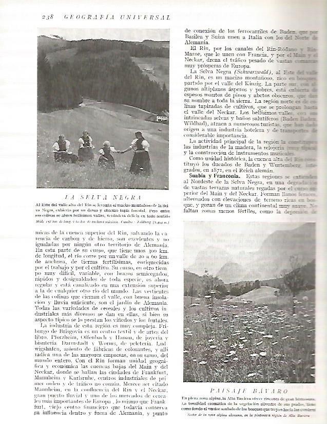 LAMINA 3162: ALEMANIA. La Selva Negra. Paisaje de Baviera