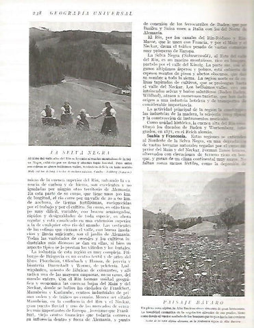 LAMINA 3162: ALEMANIA. La Selva Negra. Paisaje de Baviera