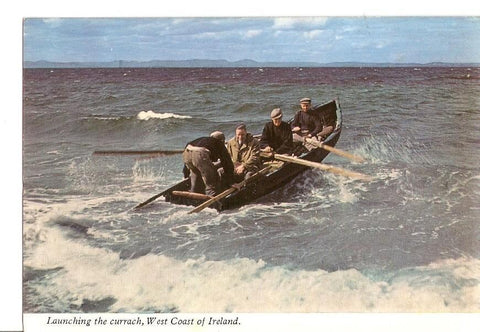 Postal 035934 : Launching the currach West Coast of Ireland