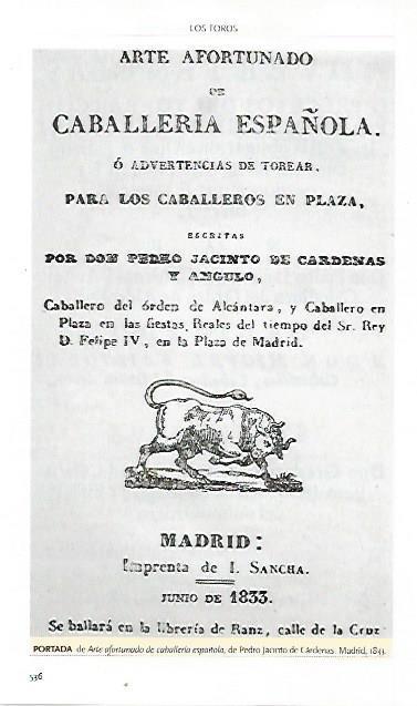 LAMINA COSSIO 50016: Arte afortunado de caballeria española 1833