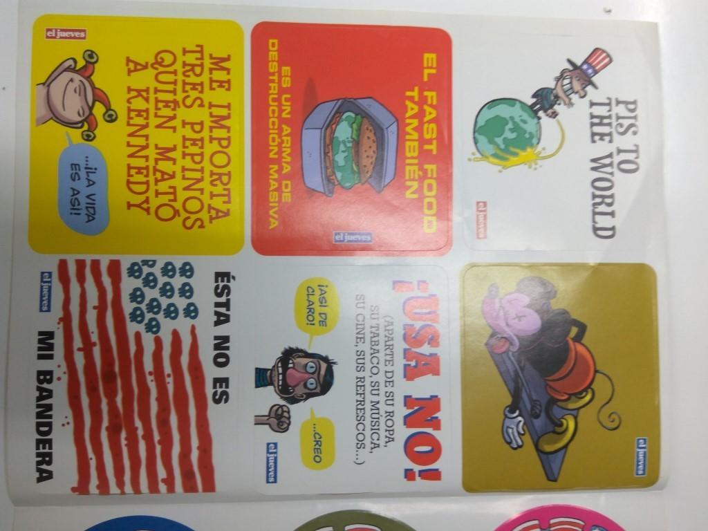 PEGATINAS: Pegatinas EL JUEVES  ELECCIONES USA (Lote de 12 pegatinas)