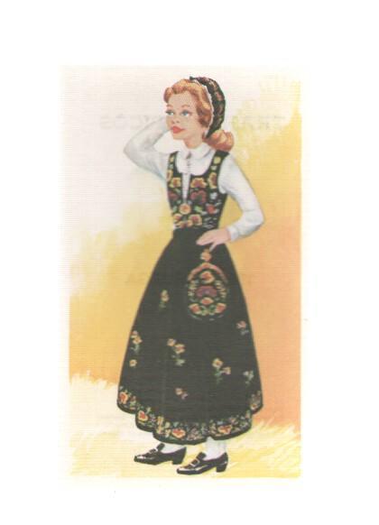 Cromos: Trajes tipicos de todo el mundo numero 186: Noruega