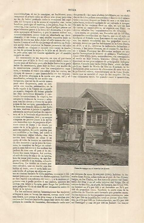 LAMINA ESPASA 19369: Casa de campo en el interior de Rusia