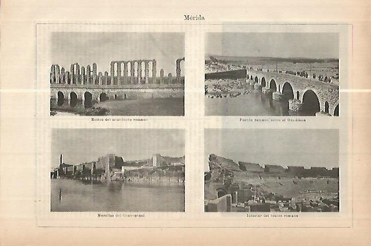 LAMINA ESPASA 17838: Vistas de Merida