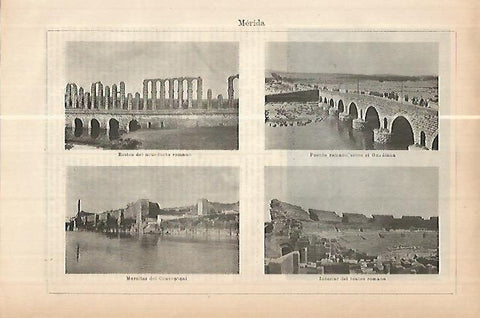 LAMINA ESPASA 17838: Vistas de Merida