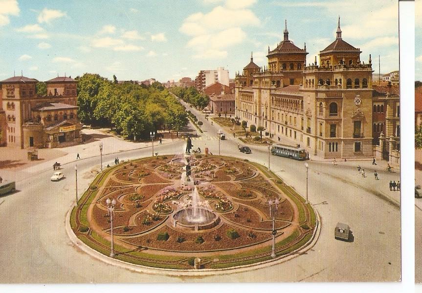 Postal 045567 : Valladolid. Monumento y Paseo de Zorrilla