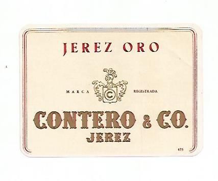 ETIQUETA 2340: Jerez oro Contero & Co