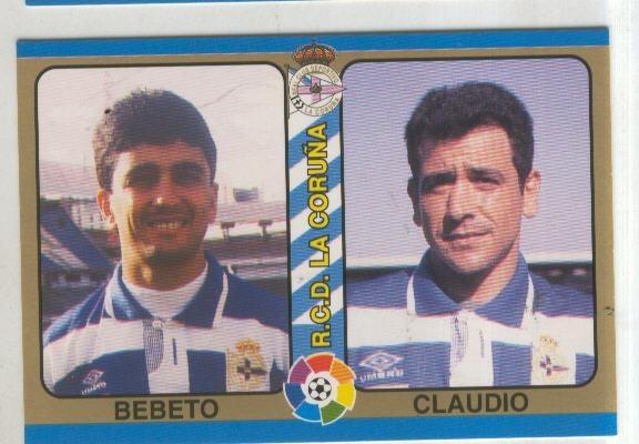 Cromos: Futbol Total Liga 95: R.C.D.La Coruña numero 017: Bebeto y Claudio