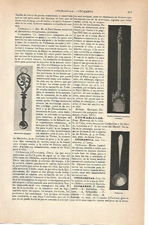 LAMINA ESPASA 14316: Cucharillas liturgicas