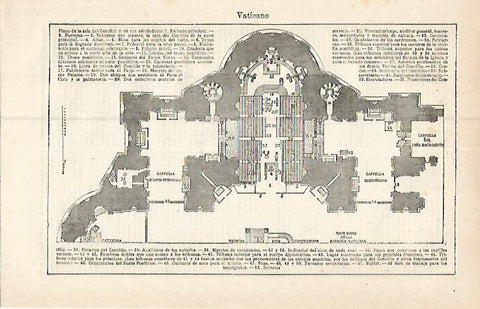 LAMINA ESPASA 17355: Planta del Vaticano