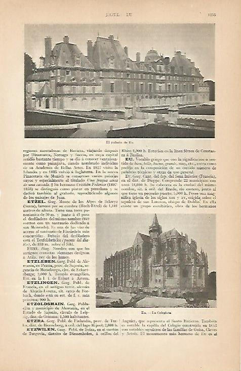 LAMINA ESPASA 7951: Palacio de Eu Francia