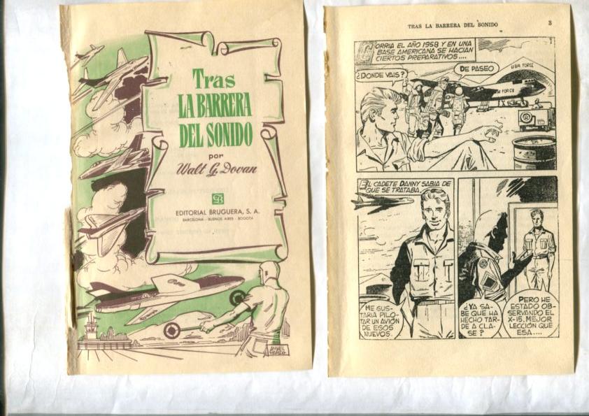 Tras la barrera del sonido, dibujos de Francisco Blanes