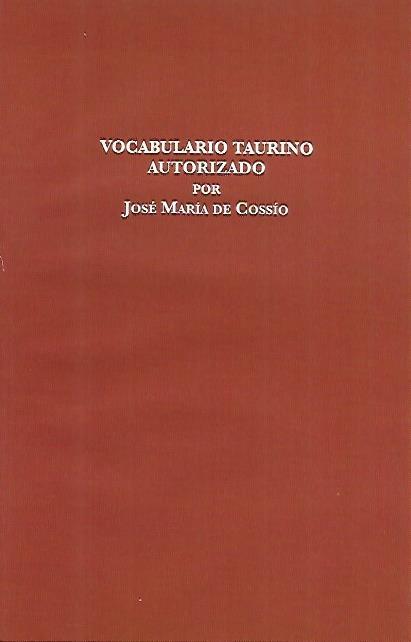 LAMINA COSSIO 50672: Capitulo de Vocabulario taurino autorizado